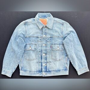 LEVI'S Type 2 Denim Trucker Oversized Jacket Washed Blue Men's Size M & L